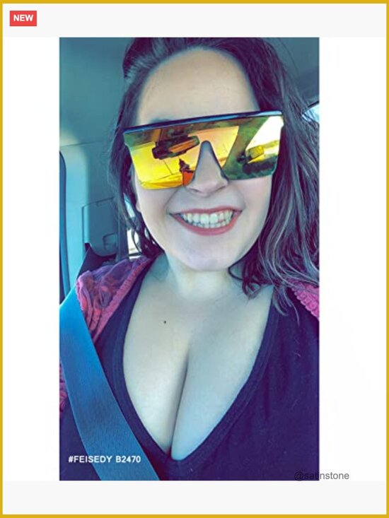 Oversized Square Flat Top Sunglasses with UV400 Protection main image 5